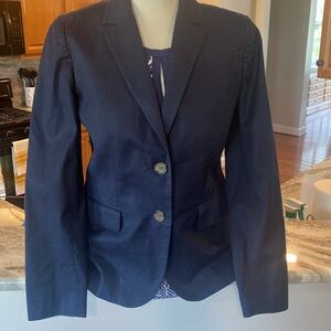 J. Crew suiting navy 2 button light weight suit jacket size 4